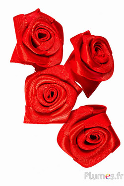 Satinblumen - Ø 2 cm - rot